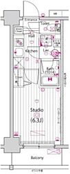 グランド・ガーラ横浜 1Kの間取図画像