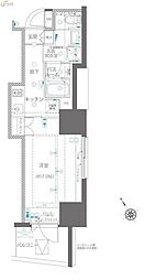 ZOOM川崎EAST 1Kの間取図画像