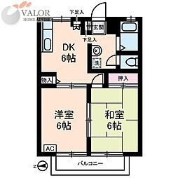 シャルマン・S 2DKの間取図画像
