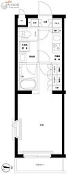ルーブル武蔵新城参番館 1Kの間取図画像