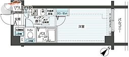 フェニックス新横濱エオール 1Kの間取図画像