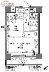ZOOM横浜 1LDKの間取図画像