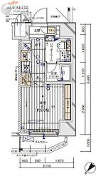 メインステージ川崎イースト 1Kの間取図画像