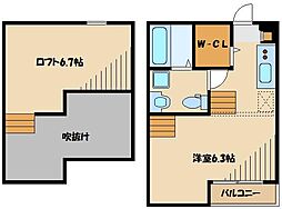 Ｒｕｍａｈ ＫＬ 1階ワンルームの間取り