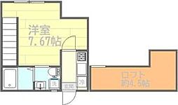JR横浜線 古淵駅 徒歩6分の賃貸アパート 2階1Kの間取り