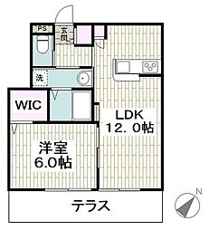 GraceCourt 1LDKの間取図画像