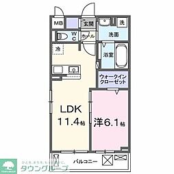 メゾン・ド・フロレゾン 1LDKの間取図画像