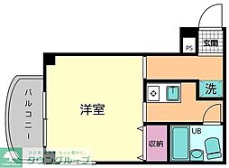 アーバンハイム ワンルームの間取図画像