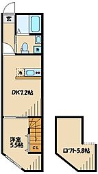 Lenfort町田 1DKの間取図画像