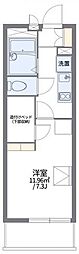 レオパレスかいと 1Kの間取図画像