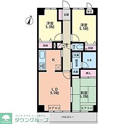 グレンツェント・ハイム相模大野 3LDKの間取図画像