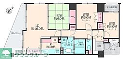 B'sタワー橋本E棟 3LDKの間取図画像