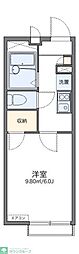 カーツ 1Kの間取図画像