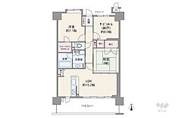 エステムコート高槻グラジオス 3LDKの間取図画像