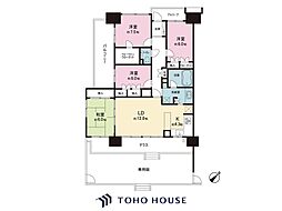 オーベルグランディオおおたかの森ビューコート 4LDKの間取図画像