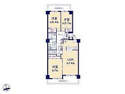 東初石パーク・ホームズ 3LDKの間取図画像