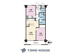 ライオンズマンション亀有第6 2LDKの間取図画像