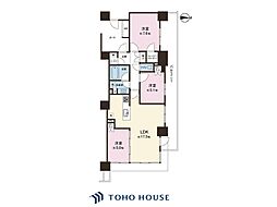 シティタワー金町タワー棟A棟 3LDKの間取図画像