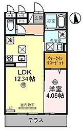 ウエストポート 1LDKの間取図画像