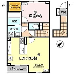 Casa Liber 1LDKの間取図画像