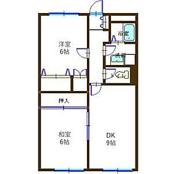 ジョイタウン北条 2LDKの間取図画像