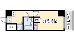 藤和シティコア姫路駅前 ワンルームの間取図画像