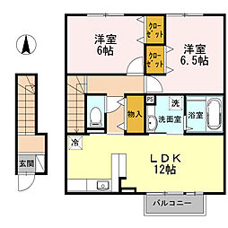 グランヒル青山 2LDKの間取図画像
