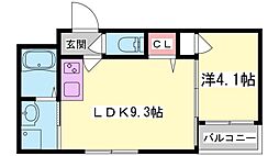 サントーク2 1LDKの間取図画像