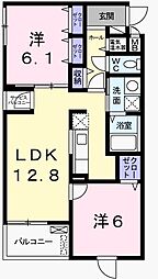 サンリット・レジデンス 2LDKの間取図画像