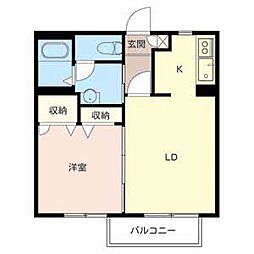 シャーメゾン延末 1LDKの間取図画像
