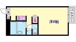 ウッドベル 1Kの間取図画像
