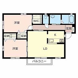メゾンコートK2 2LDKの間取図画像