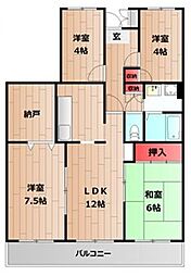 カサベルデ加古川 4SLDKの間取図画像