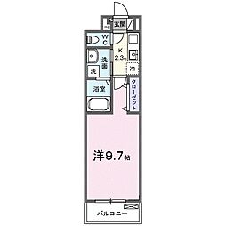 ヒカルサ加古川別府 1Kの間取図画像