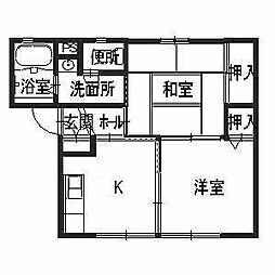 エスエデン網干 2Kの間取図画像