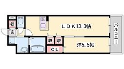 OA.FLAT阿成 1LDKの間取図画像