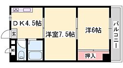 シティエステート城南 2DKの間取図画像