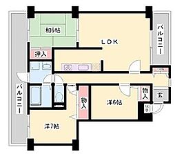甲南アセットプランドール加古川 3LDKの間取図画像