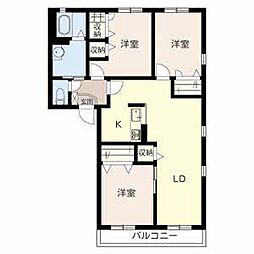 サンテヴィル 3LDKの間取図画像