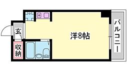 第15サンライズイトウ 1Kの間取図画像