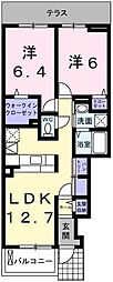 ベル・セーズ 2LDKの間取図画像
