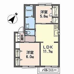 フォーレス御立東 3Kの間取図画像