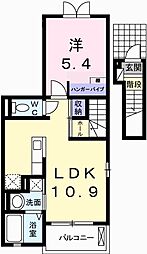 詩・ひまわり 1LDKの間取図画像