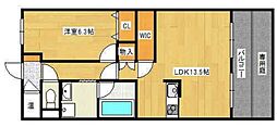 フレグランス大日 1LDKの間取図画像