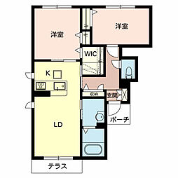 シャーメゾンイロハ3 2LDKの間取図画像