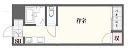 センチュリーアート21 1Kの間取図画像