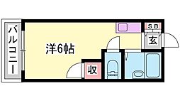 オリーブガーデン ワンルームの間取図画像
