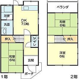 第3宝殿ヤングハイツ 3DKの間取図画像