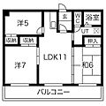 ルネ東辻井2階5.5万円