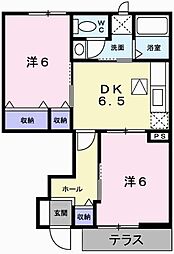 レジデンス東蒲田 2DKの間取図画像